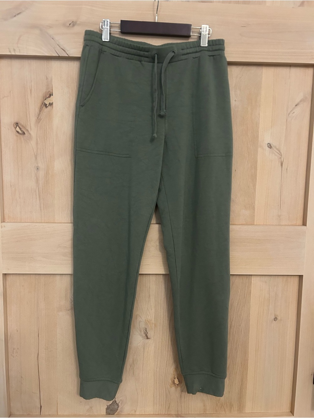 Quince Super Soft Fleece Joggers Smoked Thyme Green, Small
